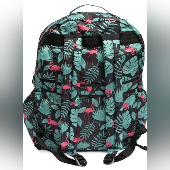 Lug Puddle Jumper Flamingo Palm Print Packable Backpack Multipurpose Travel - Picture 4 of 6